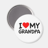 Aimant J'aime mon grand-père (Recto/Verso)