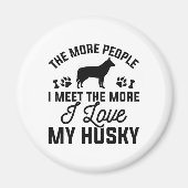 Aimant J'Aime Mon Husky (Devant)