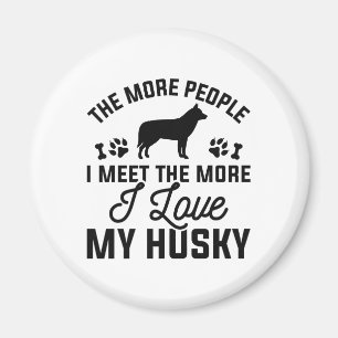 Aimant J'Aime Mon Husky
