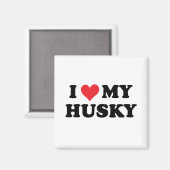 Aimant J'Aime Mon Husky (Recto/Verso)