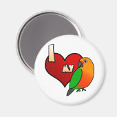Aimant J'aime mon Jenday Conure (Recto/Verso)