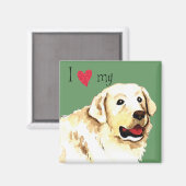 Aimant J'aime mon Kuvasz (Recto/Verso)