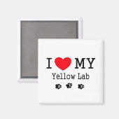 Aimant J'Aime Mon Laboratoire Jaune (Recto/Verso)