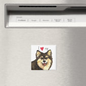 Aimant J'aime mon Lapphund finlandais (In Situ (Lave-vaisselle))