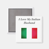 Aimant J'aime mon mari italien (Recto/Verso)