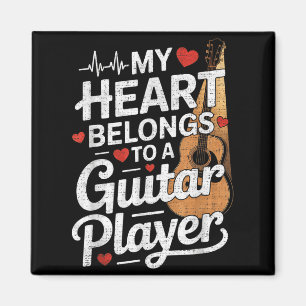 Aimant J'aime mon mari joueur de guitare femme drôle