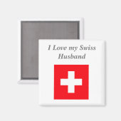 Aimant J'aime mon mari suisse (Recto/Verso)