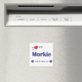 Aimant J'Aime Mon Morkie (Chien Homme) (In Situ (Lave-vaisselle))