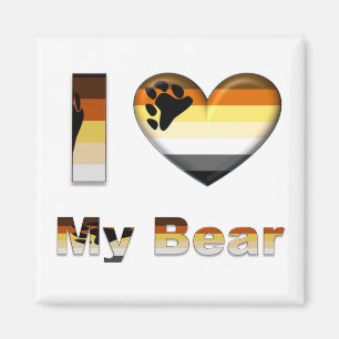 Aimant J'aime mon ours/CUB