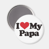 Aimant J'aime mon papa (Recto/Verso)