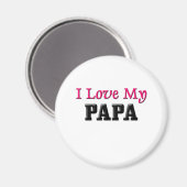 Aimant J'aime mon papa (Recto/Verso)