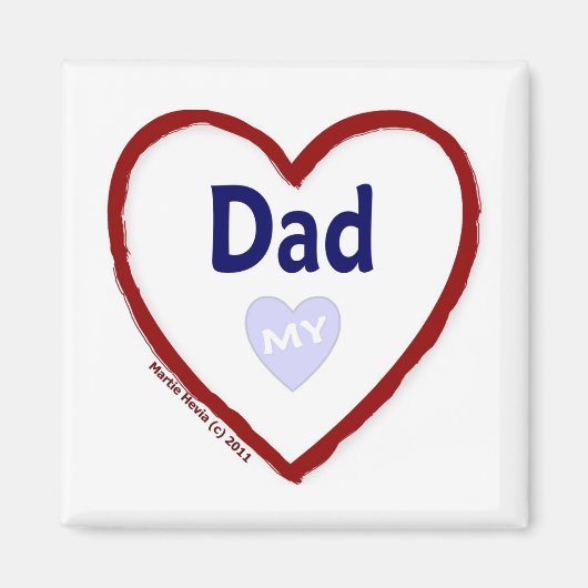 Aimant J'aime mon père (Devant)