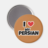Aimant J'aime mon persan (Recto/Verso)
