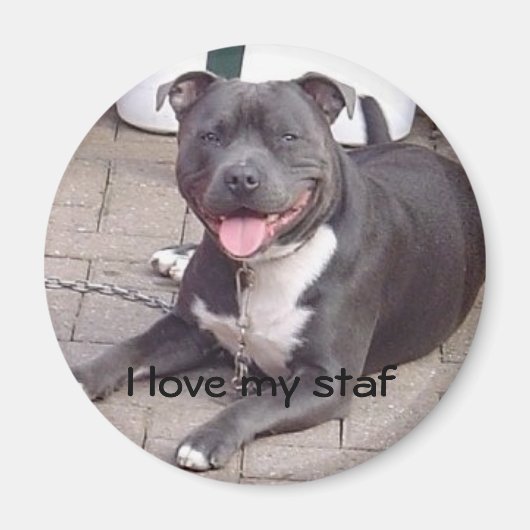 Aimant J'aime mon personnel (Devant)