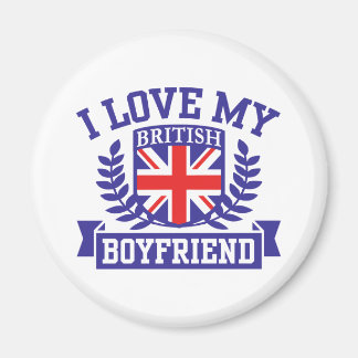 Aimant J'aime mon petit ami britannique
