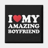 Aimant J'Aime Mon Petit Ami Extraordinaire Je Coeur Mon B (Devant)