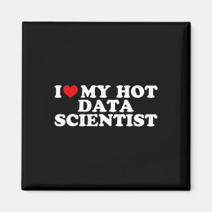 Aimant J'aime mon petit ami scientifique de données chaud