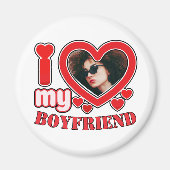 Aimant J'Aime Mon Petit Amis Personnalisé (Devant)