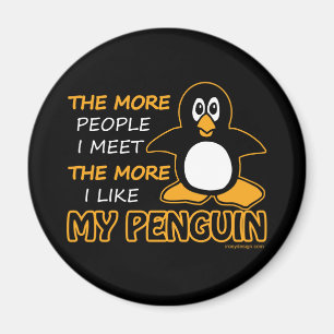Aimant J'aime mon pingouin