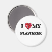 Aimant J'aime mon Plasterer (Recto/Verso)