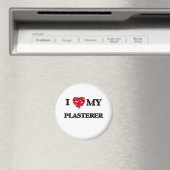 Aimant J'aime mon Plasterer (In Situ (Lave-vaisselle))