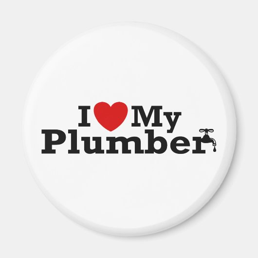 Aimant J'Aime Mon Plumber (Devant)
