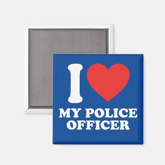 Aimant J'Aime Mon Policier (Recto/Verso)