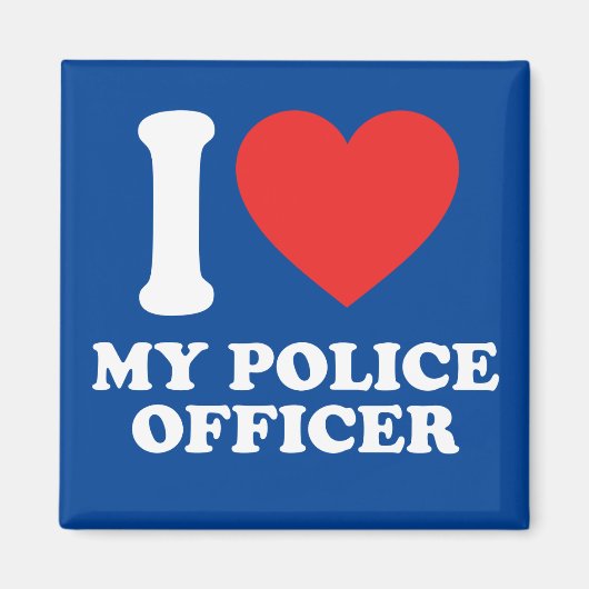 Aimant J'Aime Mon Policier (Devant)