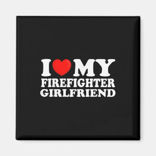 Aimant J'Aime Mon Pompier Girlfriend Je Coeur Mon Hot Gi