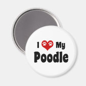 Aimant J'Aime Mon Poodle (Recto/Verso)