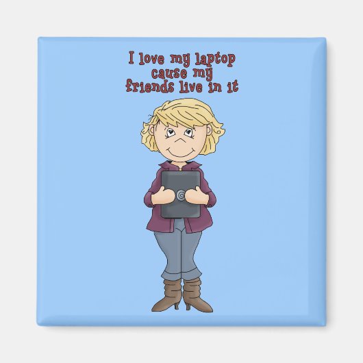 Aimant J'Aime Mon Portable... (Devant)