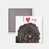 Aimant J'aime mon Puli (Recto/Verso)