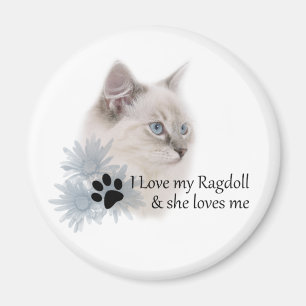 Aimant J'aime mon ragdoll
