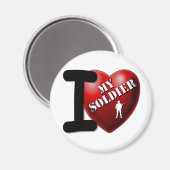 Aimant J'aime mon soldat (Recto/Verso)