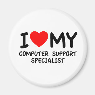 Aimant J'aime mon spécialiste du support informatique
