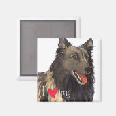 Aimant J'aime mon Tervuren belge (Recto/Verso)