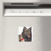 Aimant J'aime mon Tervuren belge (In Situ (Lave-vaisselle))