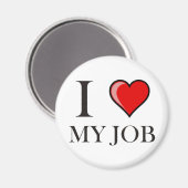 Aimant J'aime mon travail (Recto/Verso)