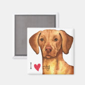 Aimant J'aime mon Vizsla (Recto/Verso)