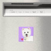 Aimant J'aime mon Westie (In Situ (Lave-vaisselle))