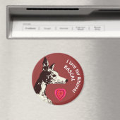 Aimant J'aime mon Whippet (In Situ (Lave-vaisselle))