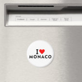 Aimant J'aime Monaco pays comme voyage de coeur tourisme (In Situ (Lave-vaisselle))