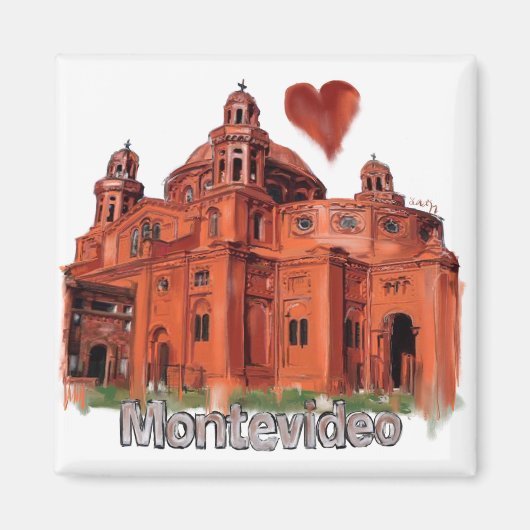 Aimant J'aime Montevideo (Devant)