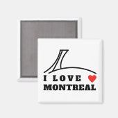 Aimant J'aime Montréal (Recto/Verso)