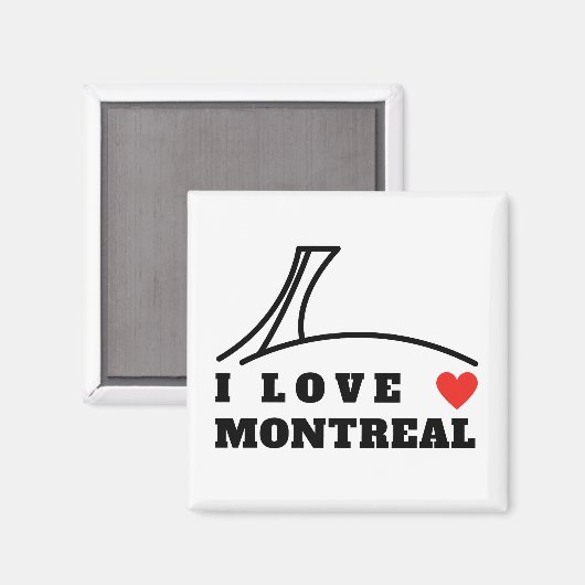 Aimant J'aime Montréal (Recto/Verso)