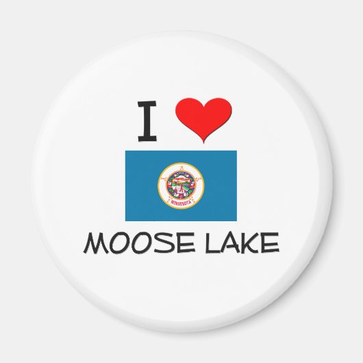 Aimant J'Aime Moose Lake Minnesota (Devant)