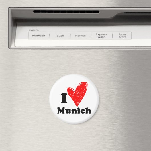 Aimant J'aime Munich (In Situ (Lave-vaisselle))