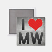 Aimant J'aime MW (Recto/Verso)