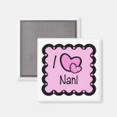 Aimant J'Aime Nani Cute T-Shirt (Recto/Verso)