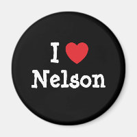J'aime Nelson coeur personnalisé